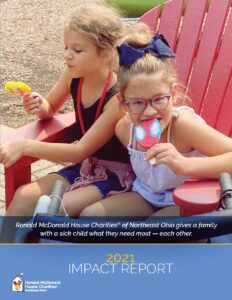 Report cover showing photo of two children
