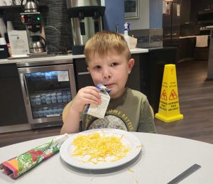 Child Drinking Milk