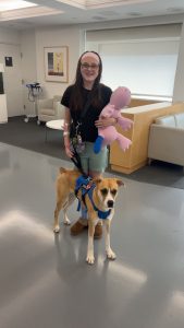 girl with dog and service animal