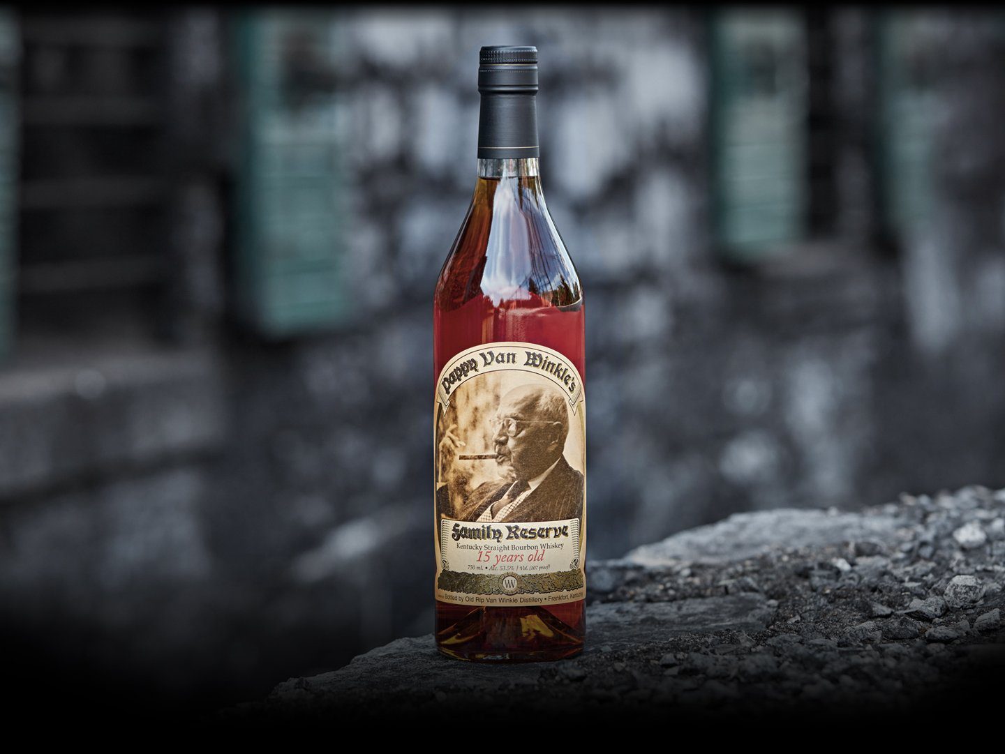 Photo of a bottle of Pappy Van Winkle's Family Reserve 15-year 107 proof bourbon