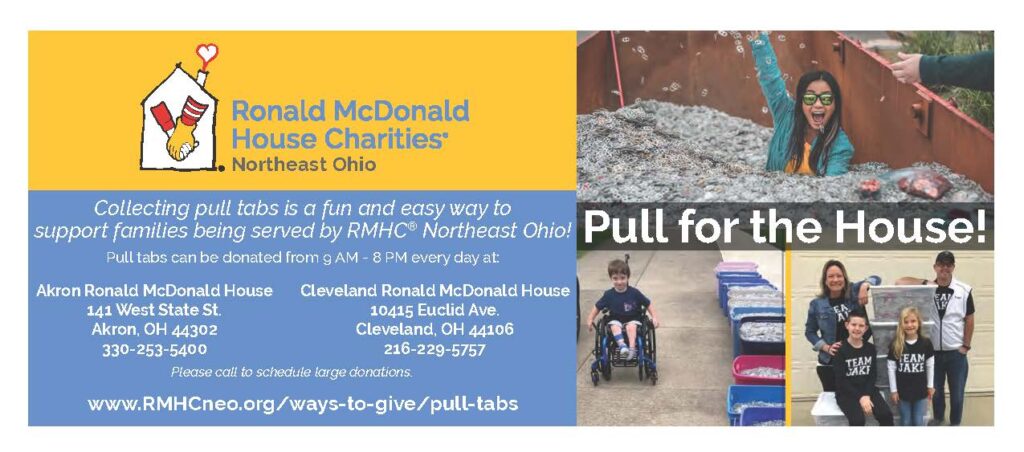 Pull Tabs Ronald McDonald House Charities of Northeast Ohio