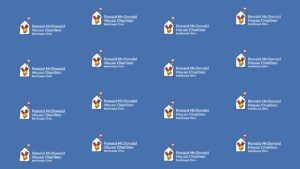 RMHC NEO Blue Step and Repeat Virtual Background