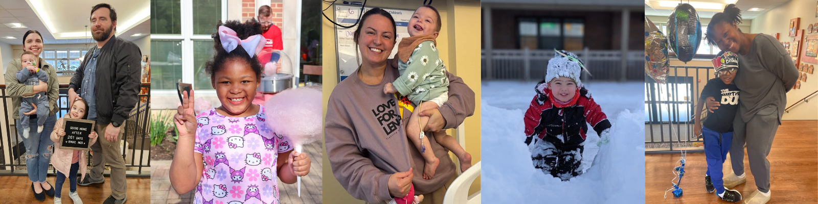 photo collage with multiple families