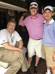 Three generations of Cleggs at the 2017 Pro-Am: Mike, son Chris and grandson Ben