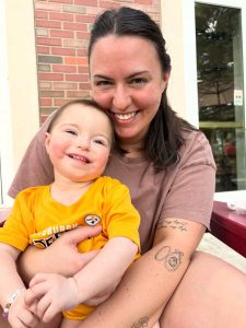 mom and toddler daughter