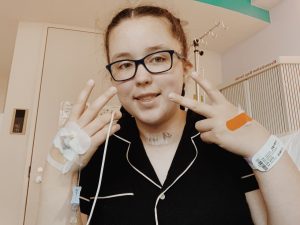 Teenage Girl in Hospital Bed